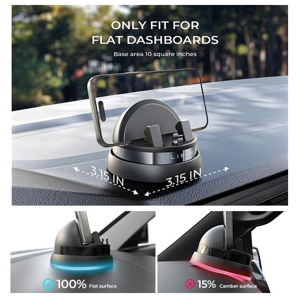 360° Rotatable Adhesive Dashboard Phone Holder